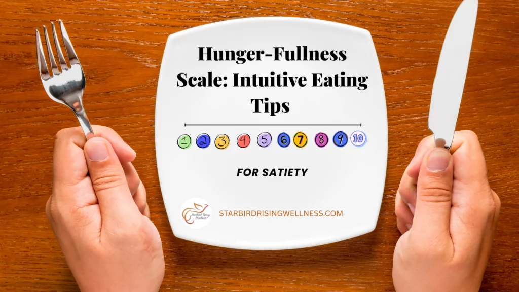 Starbird Rising Wellness's Hunger Fullness Scale: Intuitive Eating Featured Image.